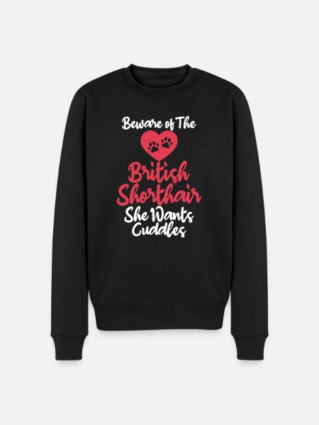 British Shorthair Gifts - Männer Premium Bio Pullover - Schwarz