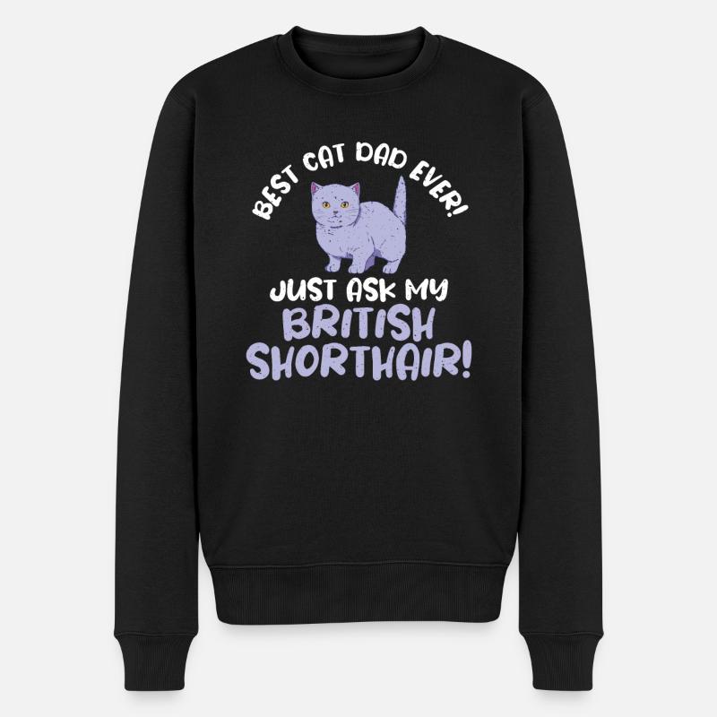 Cadeaux British Shorthair - Pull Premium bio Homme - noir