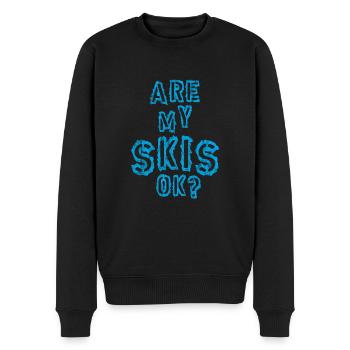 Are My Skis Ok 3 - Männer Premium Bio Pullover - Schwarz - Vorne - Nico (187cm)
