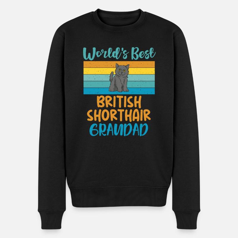 Cadeaux British Shorthair - Pull Premium bio Homme - noir