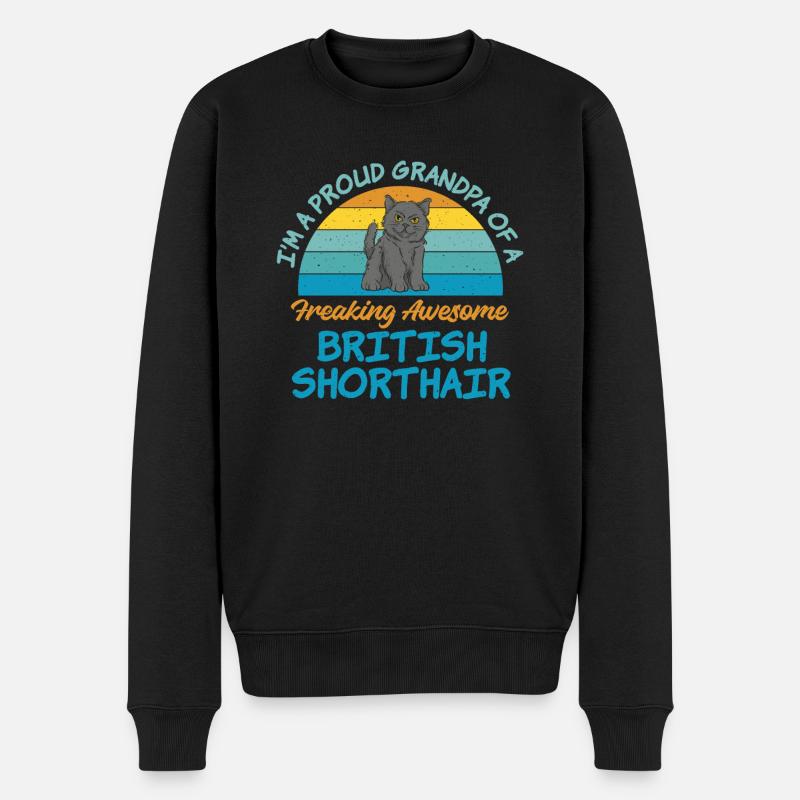 Cadeaux British Shorthair - Pull Premium bio Homme - noir