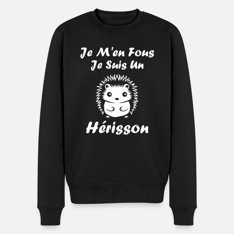 Humour hérisson - Pull Premium bio Homme - noir