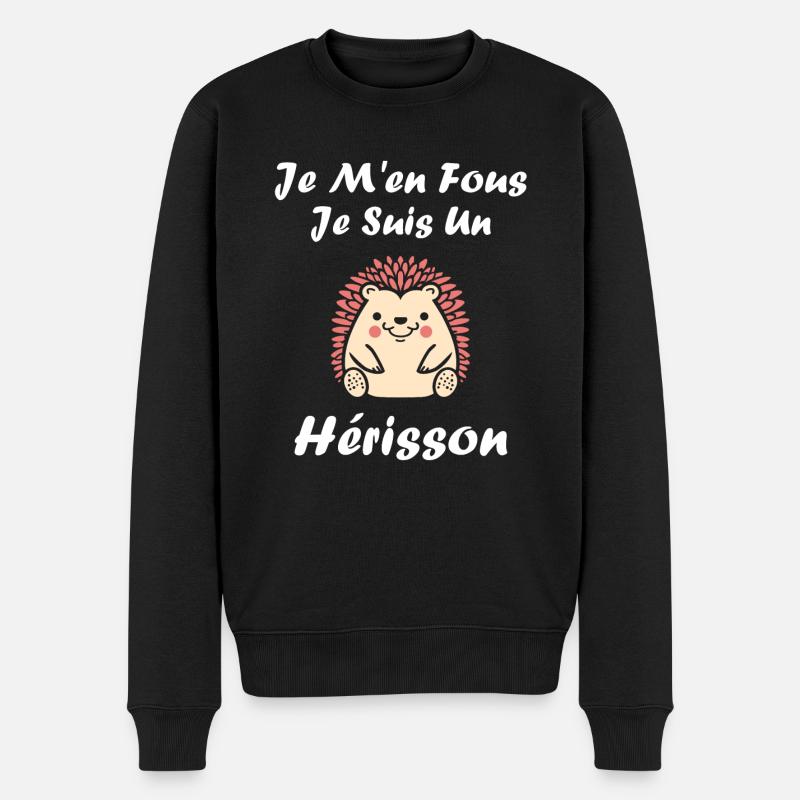 Humour hérisson - Pull Premium bio Homme - noir