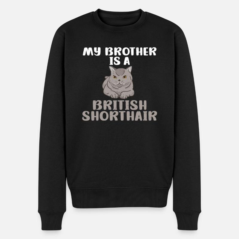 Cadeaux British Shorthair - Pull Premium bio Homme - noir
