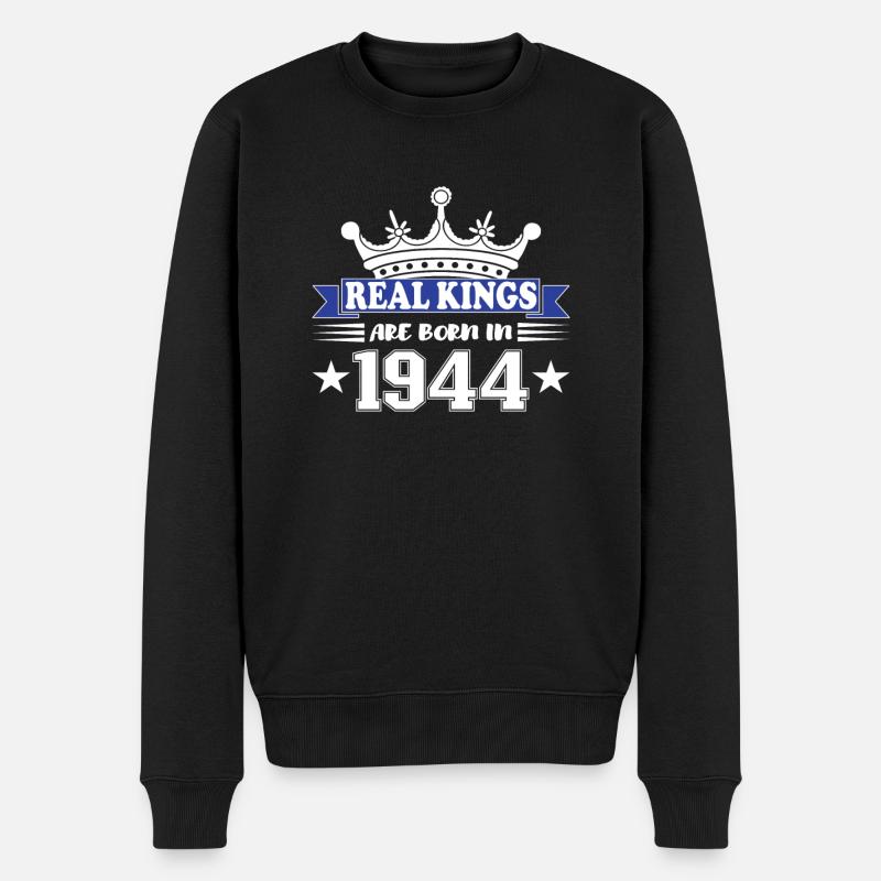 Cadeau d’anniversaire 1944 Millésime 1944 - Pull Premium bio Homme - noir