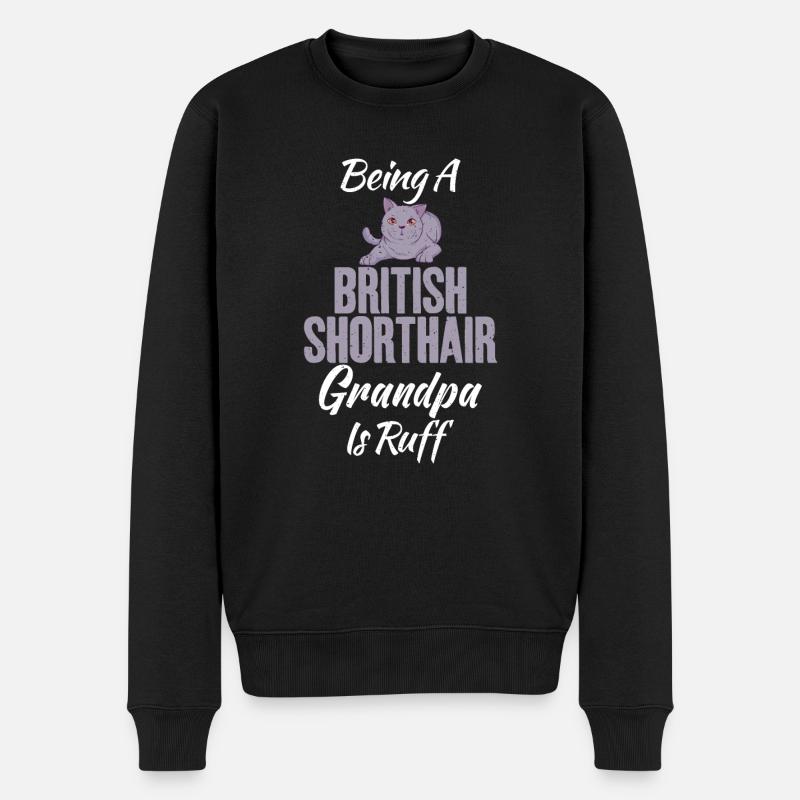 Cadeaux British Shorthair - Pull Premium bio Homme - noir