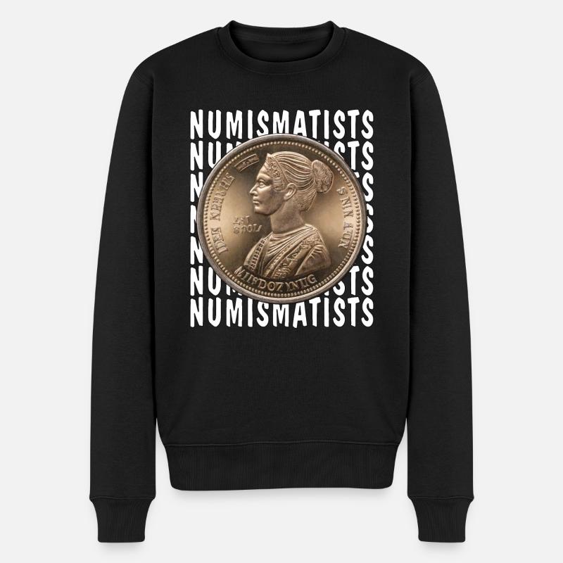 PIÈCES DE MONNAIE NUMISMATES - Pull Premium bio Homme - noir