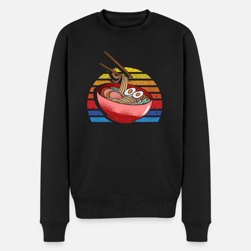 Ramen Bowl Pasta Japan Kawaii Ramen - Männer Premium Bio Pullover - Schwarz