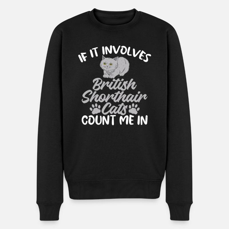 Cadeaux British Shorthair - Pull Premium bio Homme - noir