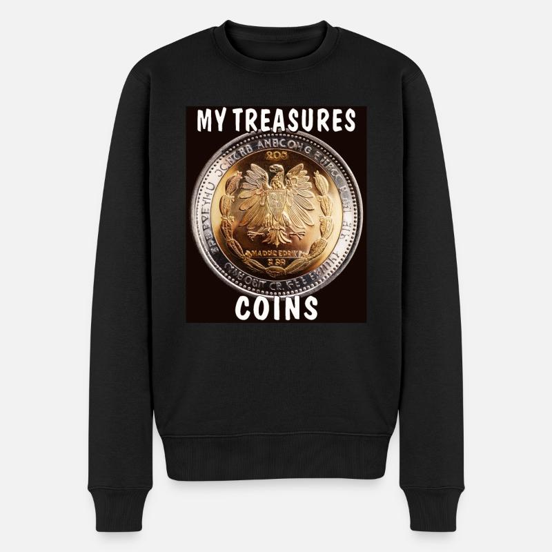 MY TREASURES COINS - Männer Premium Bio Pullover - Schwarz