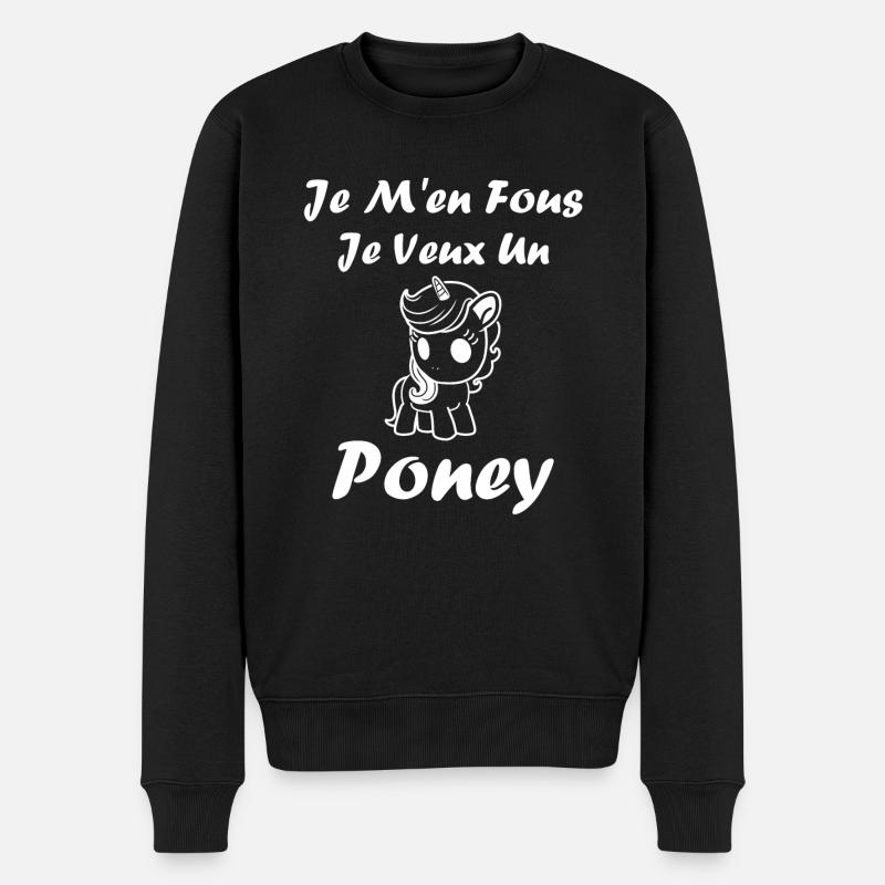 Humour poney - Pull Premium bio Homme - noir