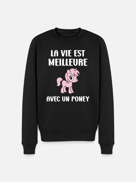 Humour poney - Pull Premium bio Homme - noir