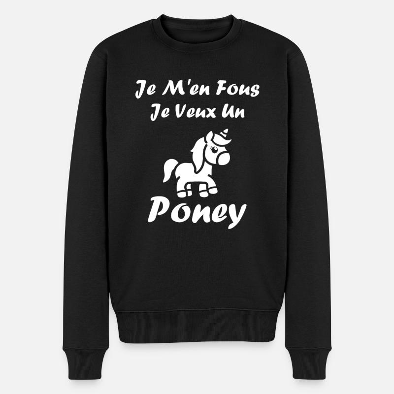 Humour poney - Pull Premium bio Homme - noir