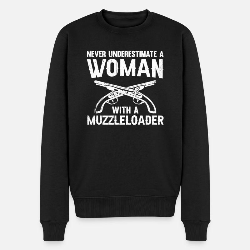 Vorderlader Muzzleloader Muzzle Loading - Männer Premium Bio Pullover - Schwarz