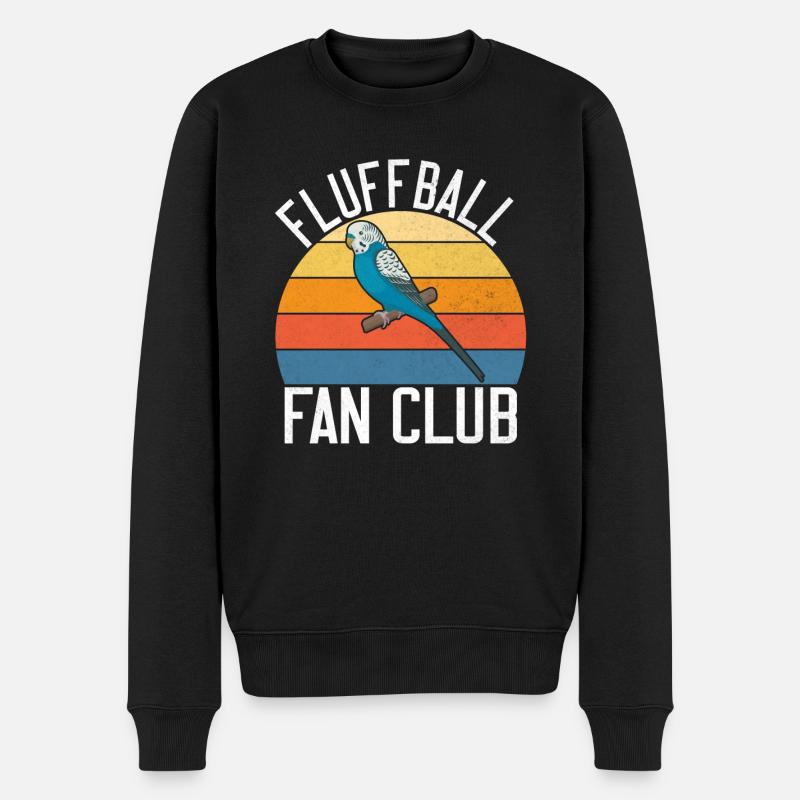 Budgie Gift - Männer Premium Bio Pullover - Schwarz