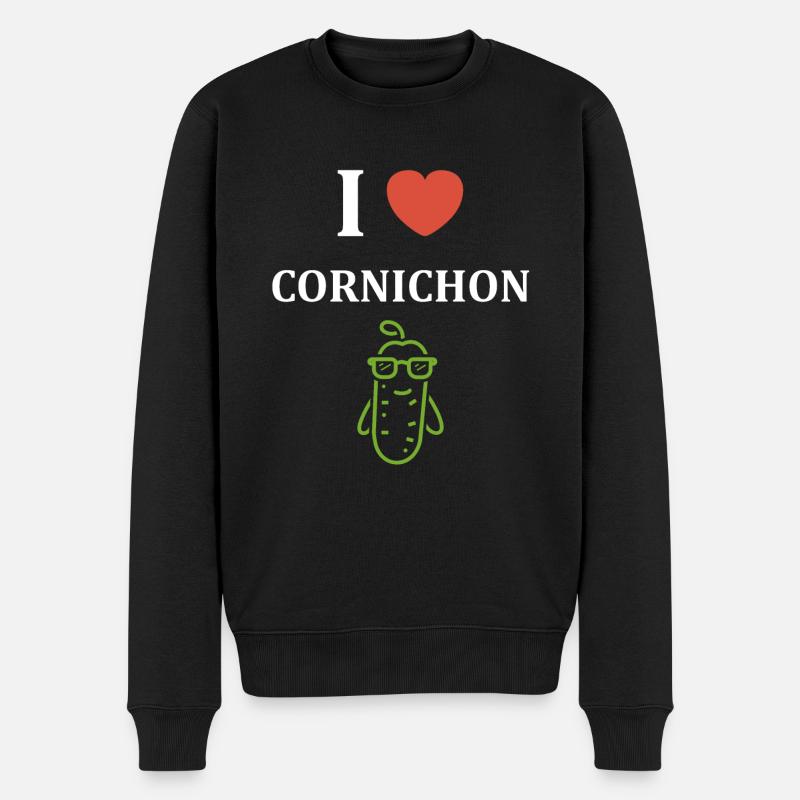 cornichon - Pull Premium bio Homme - noir