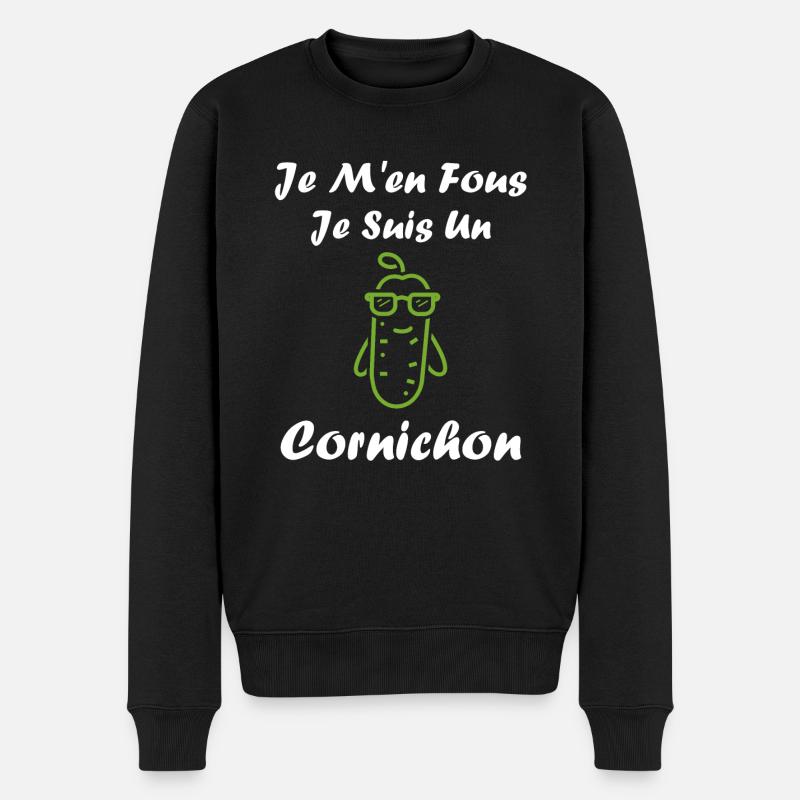 cornichon - Pull Premium bio Homme - noir