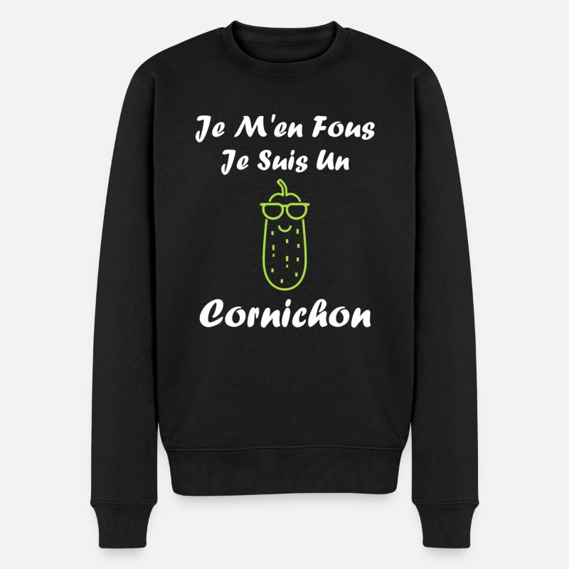 cornichon - Pull Premium bio Homme - noir