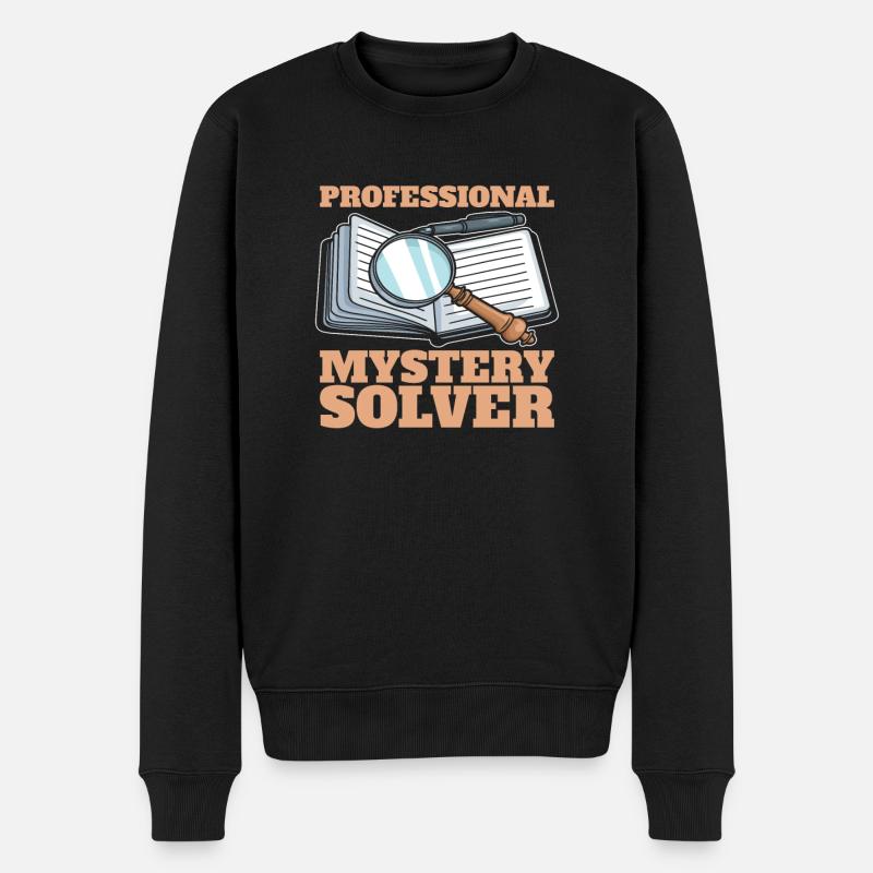 Detektiv - Männer Premium Bio Pullover - Schwarz