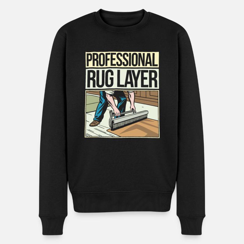 Teppichverleger - Männer Premium Bio Pullover - Schwarz