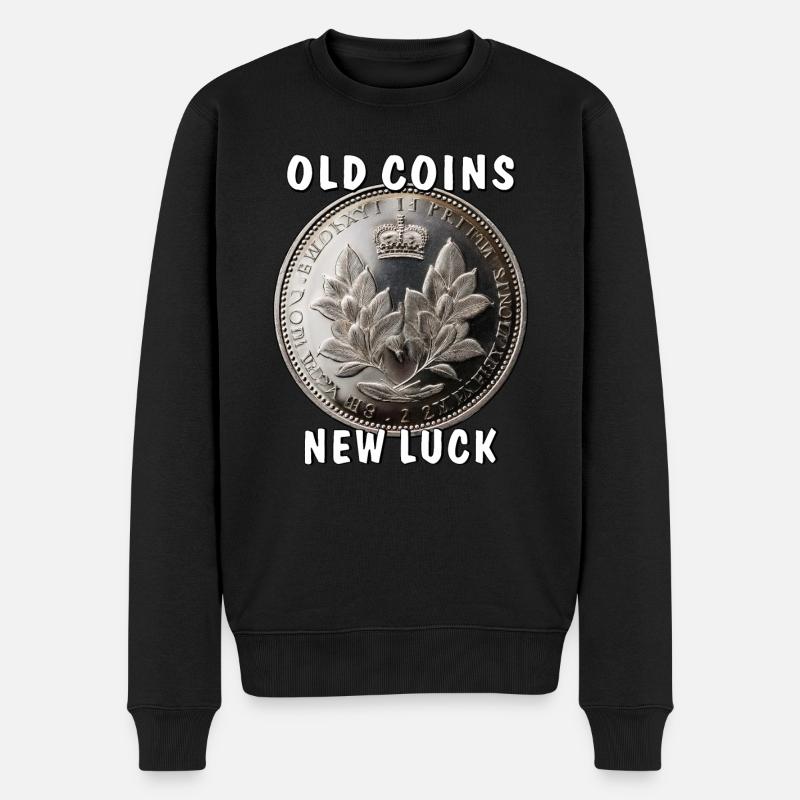 ÖLD COINS NOUVELLE CHANCE - Pull Premium bio Homme - noir