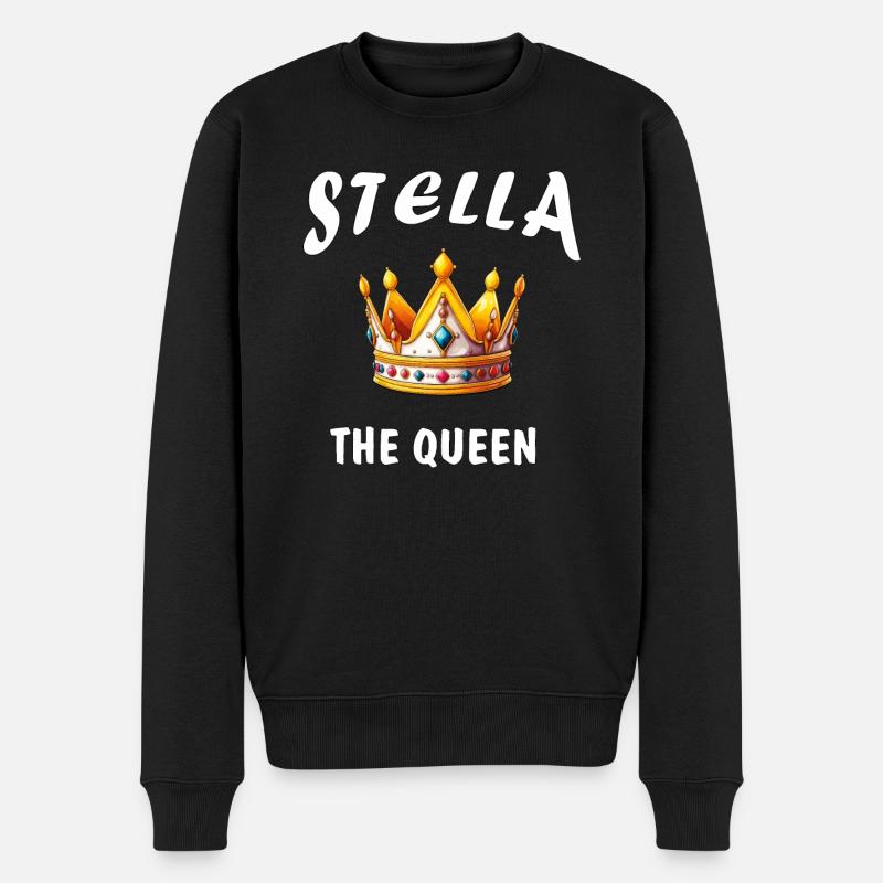 STELLA LA REINE - Pull Premium bio Homme - noir