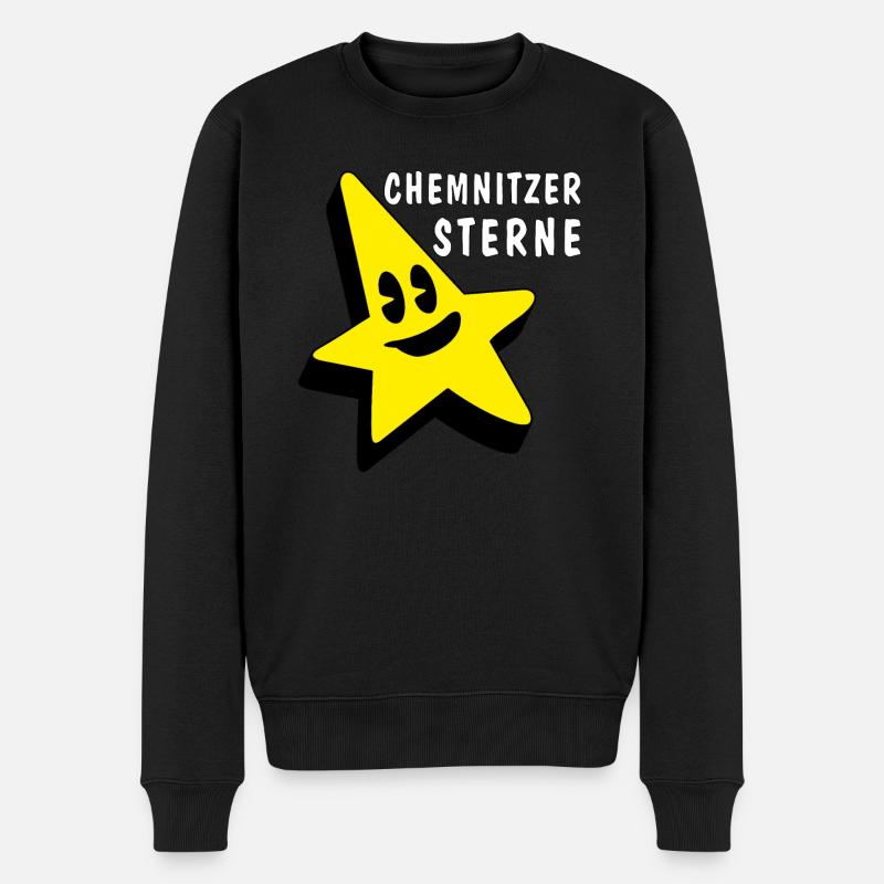 CHEMNITZER STAR FEVER - Männer Premium Bio Pullover - Schwarz