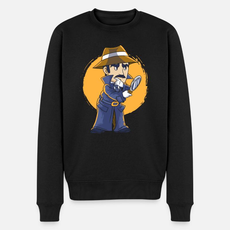 Agent de service Officier Détective - Pull Premium bio Homme - noir