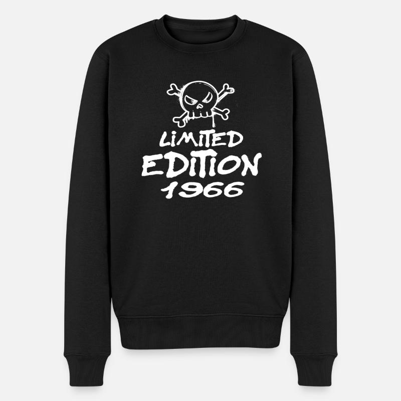 Limited Edition 1966 Geburtstag 1966 Geboren - Männer Premium Bio Pullover - Schwarz
