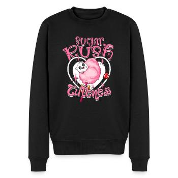 Cotton Candy Sugar Rush Cuteness - Men's Premium Organic Jumper - black - Front - Nico (187cm)