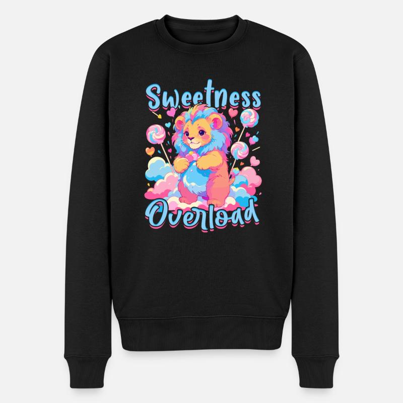 Bomuld Candy sødme Overload - Økologisk premium-sweatshirt til mænd - sort