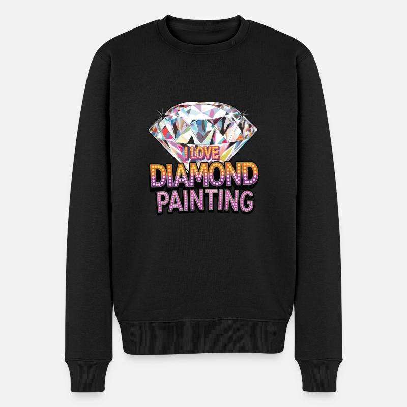 Diamond Painting Diamond Painter - Männer Premium Bio Pullover - Schwarz