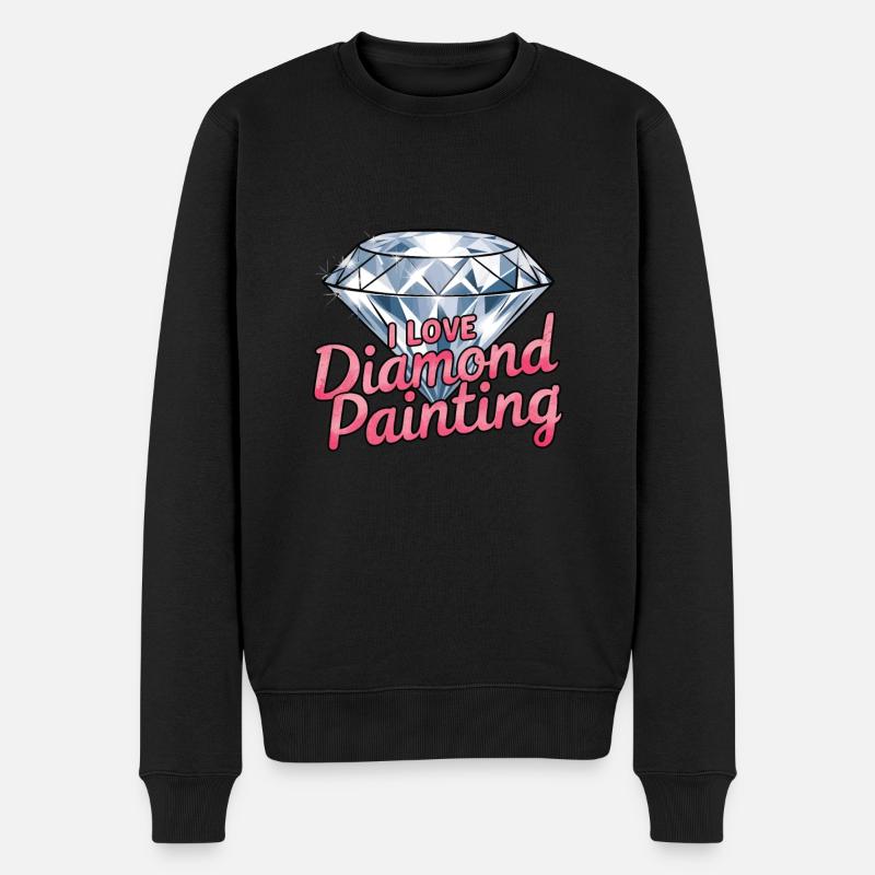 Diamond Painting Diamond Painter - Männer Premium Bio Pullover - Schwarz