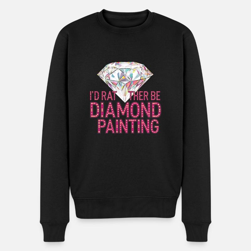 Diamond Painting Diamond Painter - Männer Premium Bio Pullover - Schwarz