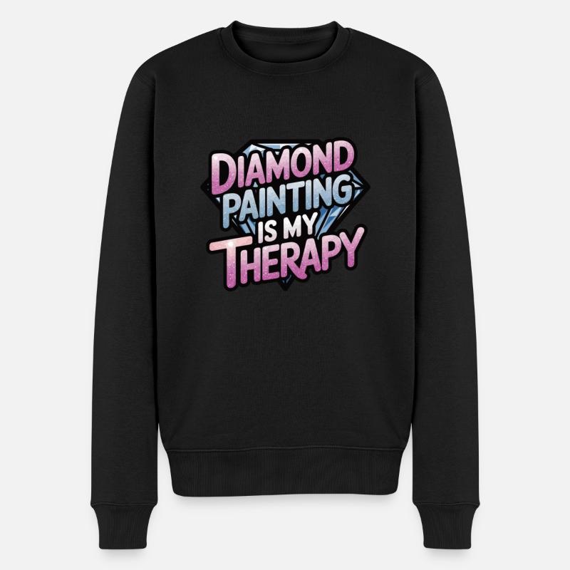 Diamond Painting Diamond Painter - Männer Premium Bio Pullover - Schwarz