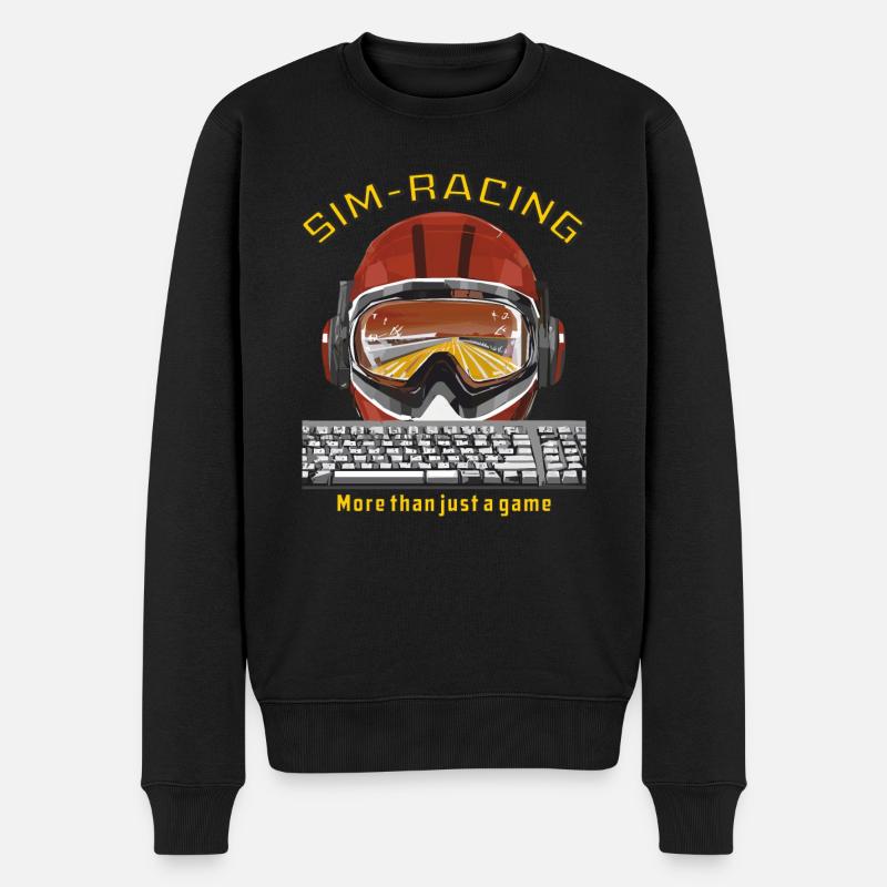 SIM RACING More than just a game - Männer Premium Bio Pullover - Schwarz