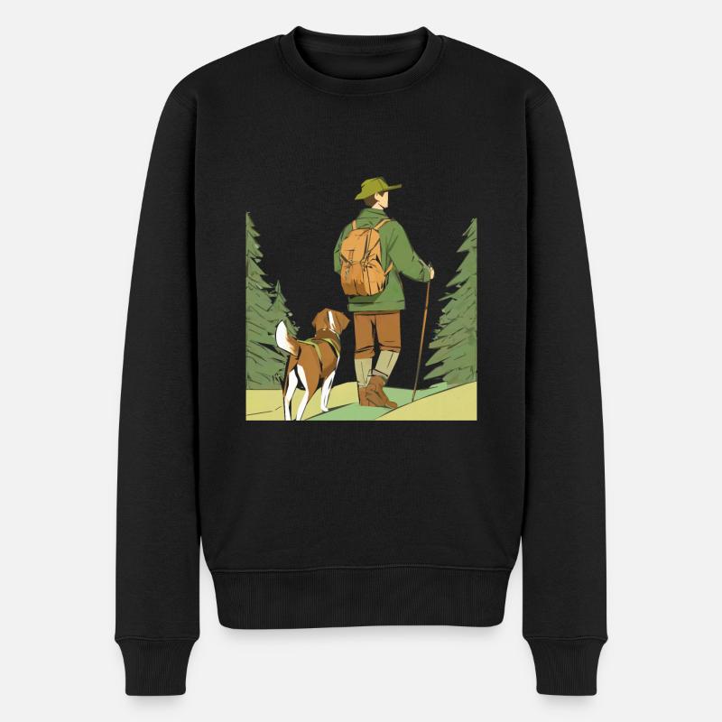 FORESTIER, RANGER, CHASSEUR - Pull Premium bio Homme - noir
