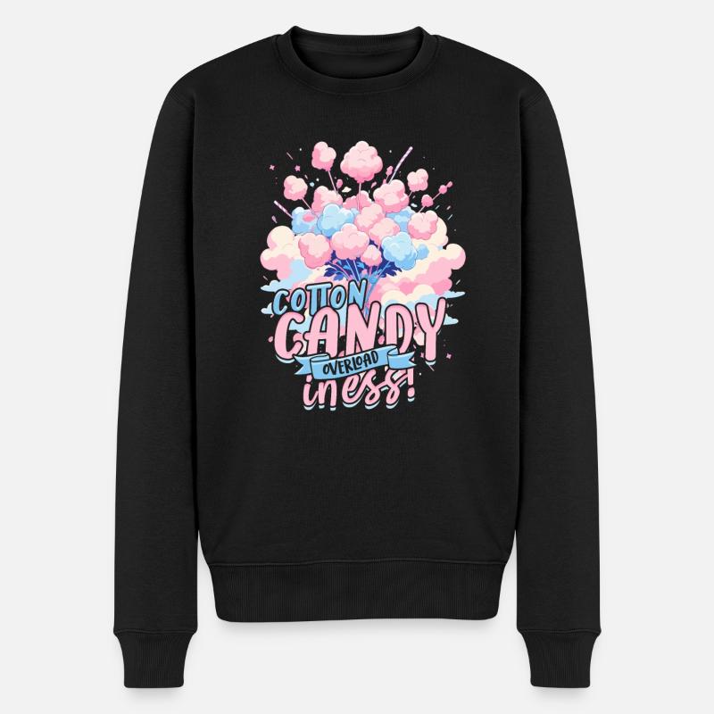 Zuckerwatte - Männer Premium Bio Pullover - Schwarz