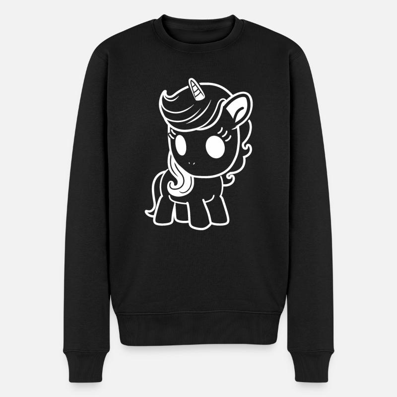 Pony - Männer Premium Bio Pullover - Schwarz