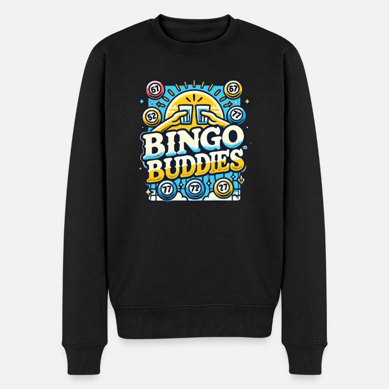 Bingo Buddies - Männer Premium Bio Pullover - Schwarz