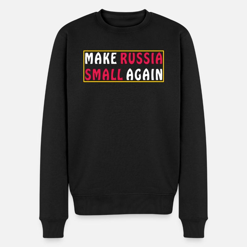 MAKE RUSSIA SMALL AGAIN - Männer Premium Bio Pullover - Schwarz