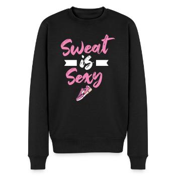 Sprinting Sweat Is Sexy Jogging Running - Men's Premium Organic Jumper - black - Front - Nico (187cm)