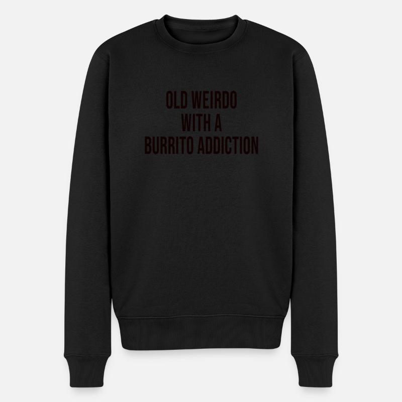 Alter Sonderling Mit Burrito Sucht - Männer Premium Bio Pullover - Schwarz