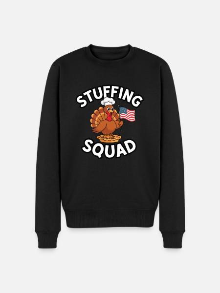 Funny Thanksgiving Turkey - Men's Premium Organic Jumper - black