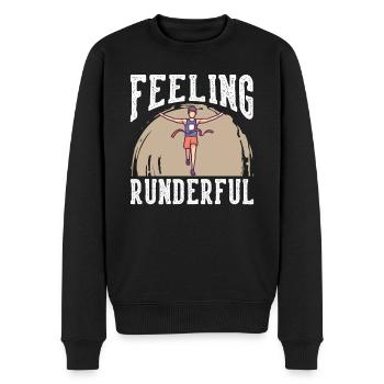 Marathon Feeling Runderful Running - Men's Premium Organic Jumper - black - Front - Nico (187cm)