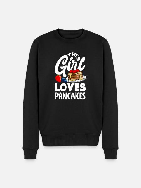 Funny Pancake Lover Gift - Men's Premium Organic Jumper - black