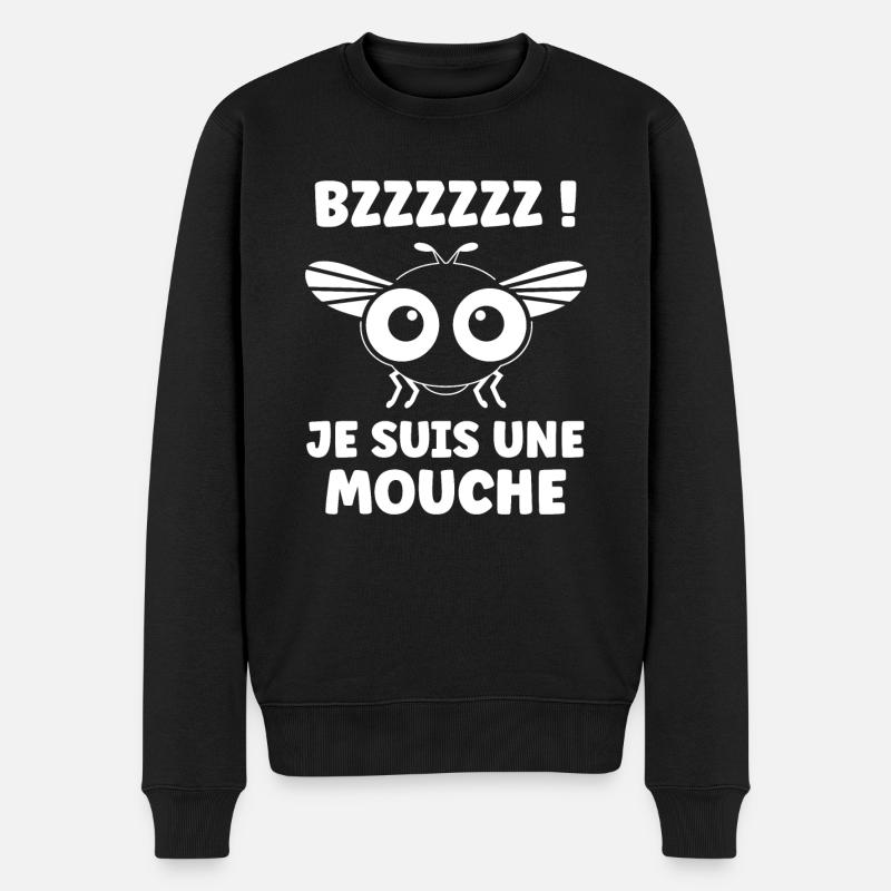 Insecte Citation humour mouche - Pull Premium bio Homme - noir