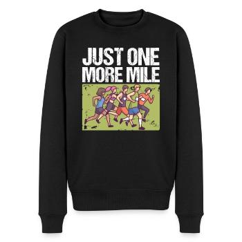 Marathon Just One More Mile Running - Men's Premium Organic Jumper - black - Front - Nico (187cm)