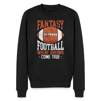 Fantasy Football Commish Funny FFL Champion Draft - Men's Premium Organic Jumper - black - Front - Nico (187cm)