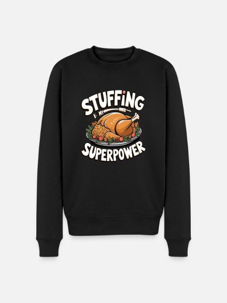 Funny Thanksgiving Turkey - Men's Premium Organic Jumper - black